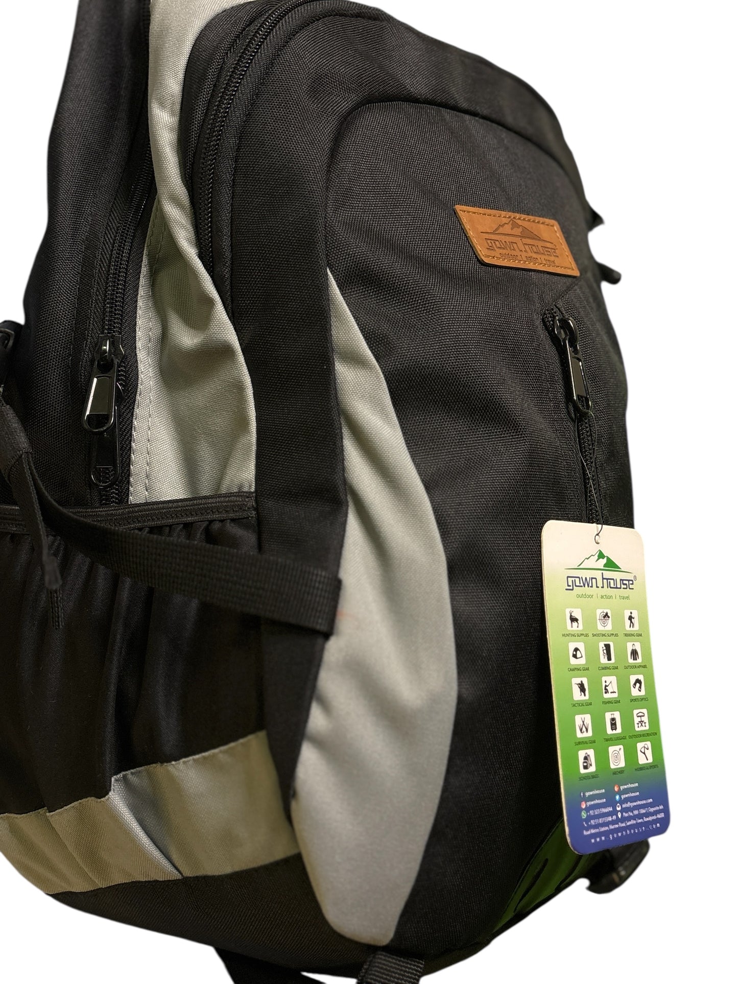 School Backpack – Regular | Chocolate & Grey